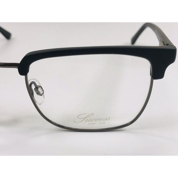New Designer Inspired SUCCESS SS-503 Matte Black Eyeglasses 53mm with Case - Picture 8 of 11